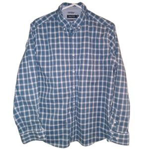 Mens Nautica Short Sleeve Plaid Button‎ Up Stretch Shirt Size XL - EUC